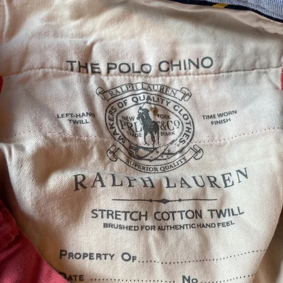 Mens Polo Ralph Lauren Stretch Cotton Twill Straight Fit Pants | Size 32/30 - Picture 8 of 10
